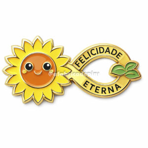 ' Pin Girassol Felicidade Eterna Infantil - Congresso JW 2026 *PRÉ VENDA*