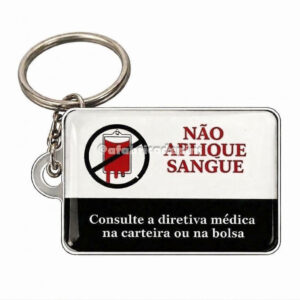 Chaveiro Resinado - Não Aplique Sangue