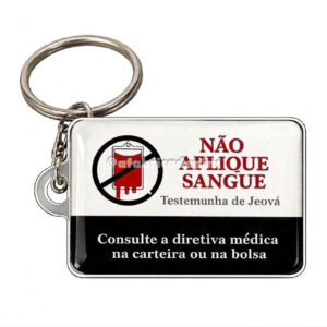 Chaveiro Resinado - Não Aplique Sangue